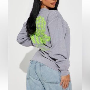 Sweatshirt- Charcoal/Combo Fashion Nova
